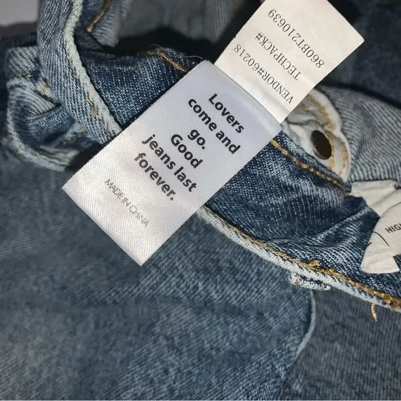 PacSun 100% Cotton High Rise Straight Distressed Jeans - Picture 14 of 16